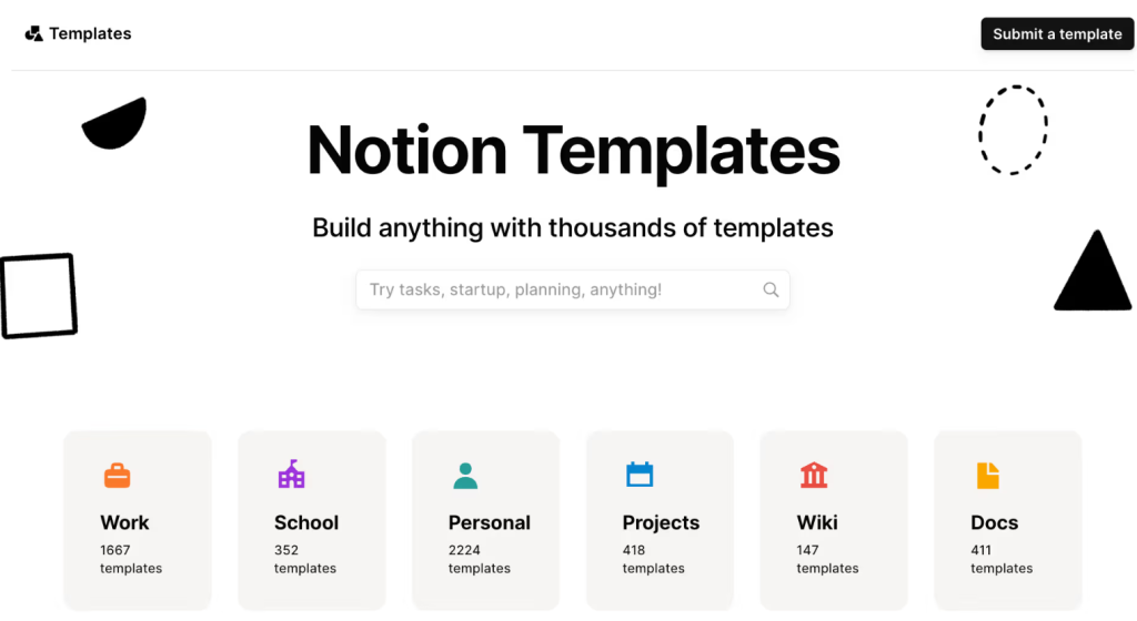 Notion templates