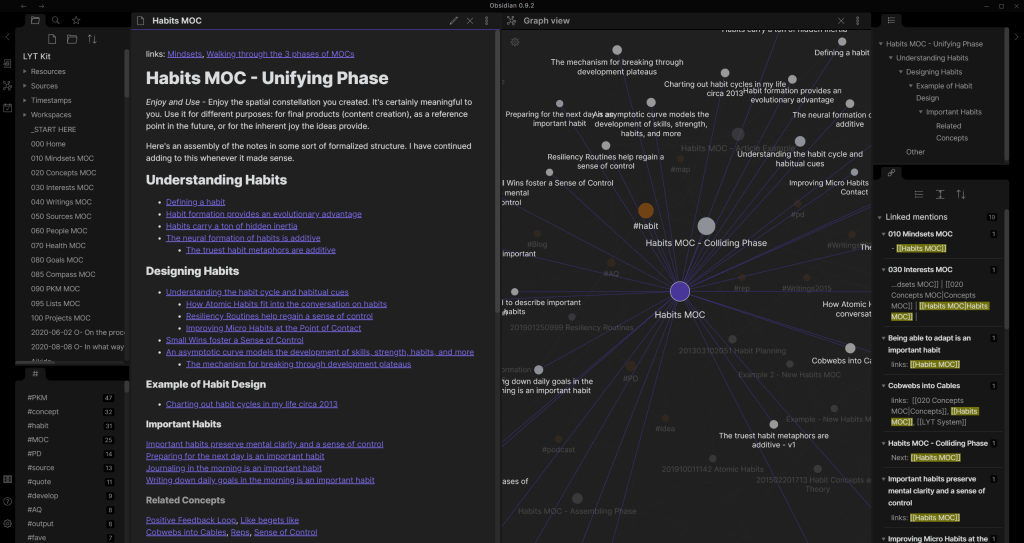 Obsidian knowledge map