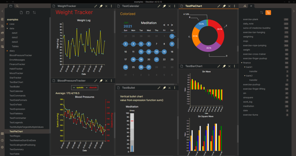 Obsidian tracker